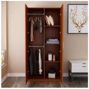 Open Concept Dark Wood Closet System