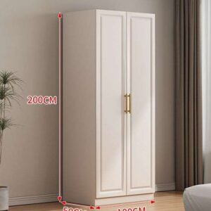 Sleek Minimalist Tall White Armoire