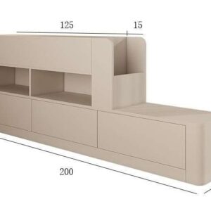 Light Wood Modern TV Media Console