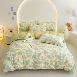 Light Mint Floral Print Comforter Set
